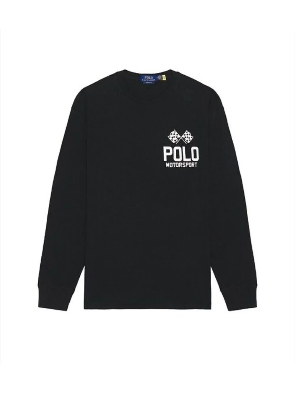 Size L - New Men's POLO Ralph Lauren Motosport Classic-Fit Slub Black Jersey